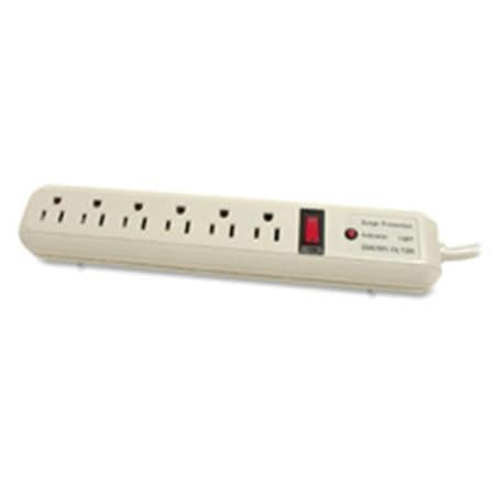 Ezgeneration Strip Surge Protectors- 1080 Joules- 6 Outlets- 15ft.- Putty EZ127121